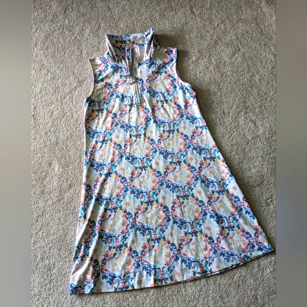 Like New Lulu B Dress Medium SPF 50 white floral
